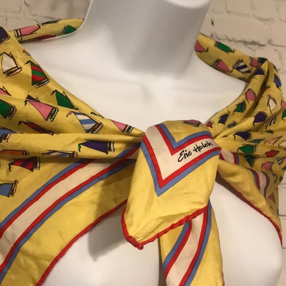 eric holch Accessories - Alynn nantucket rainbow silk scarf by Eric Holch
